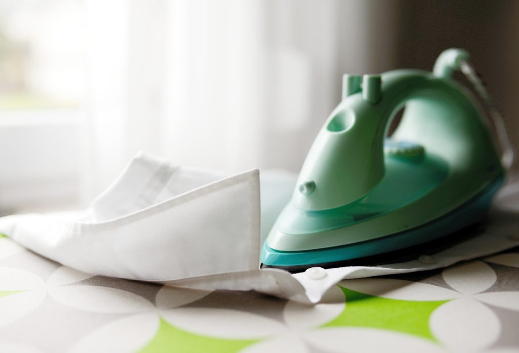 iron, shirt, ironing board